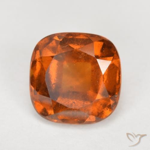 2.07ct Natural laranja avermelhado granada hessonita, Almofada, VS
