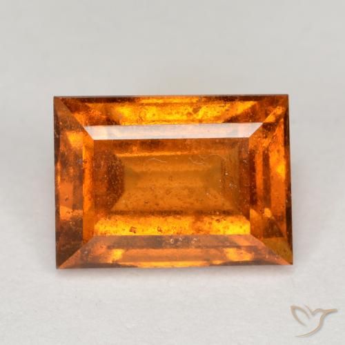 2.11ct Natural Laranja Médio granada hessonita, baguete, VS-SI
