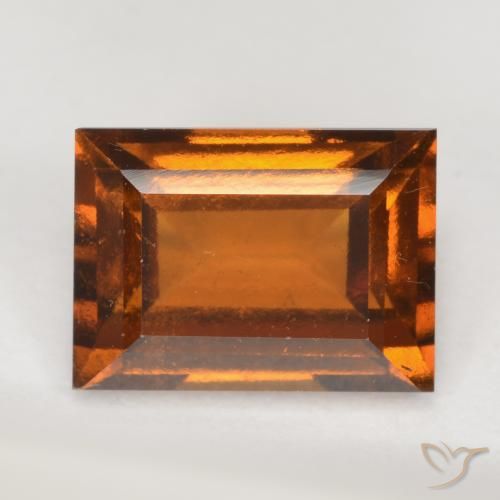 Granada Hessonita Laranja Médio Natural 2.23ct, baguete, VVS-VS