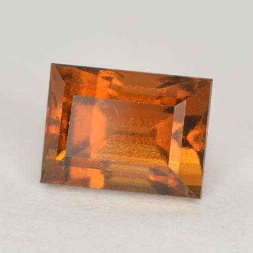 Granada Hessonita Laranja médio-escuro Natural 1.20ct, baguete, VS