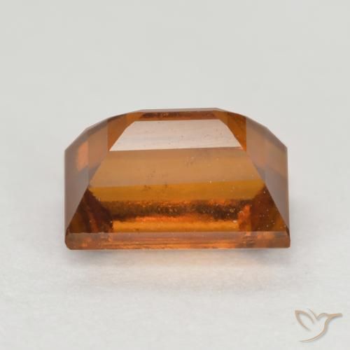 granada hessonita Laranja médio-escuro Natural 1.36ct, baguete, VS