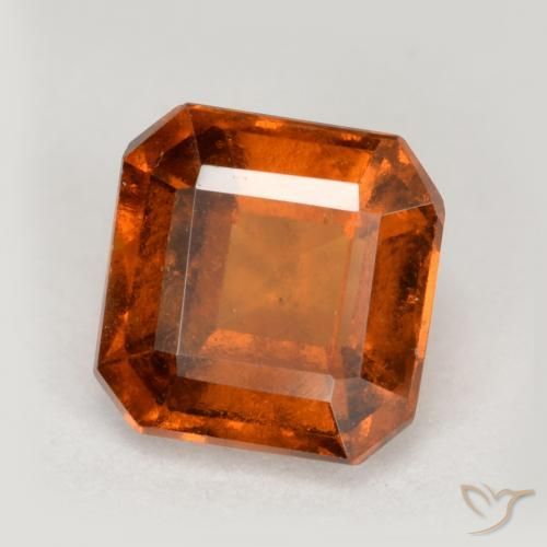 granada hessonita âmbar laranja Natural 1.32ct, Corte Octógono / Esmeralda, VS