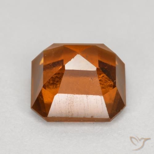 granada hessonita âmbar laranja Natural 1.32ct, Corte Octógono / Esmeralda, VS