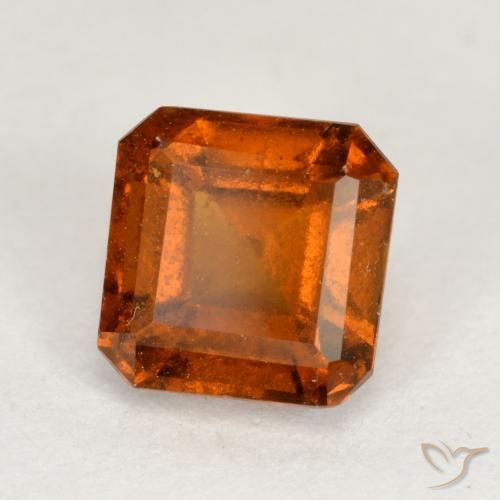 granada hessonita âmbar laranja Natural 1.59ct, Corte Octógono / Esmeralda, VS-SI