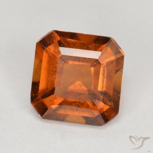 granada hessonita Laranja médio-escuro Natural 1.33ct, Corte Octógono / Esmeralda, VS-SI