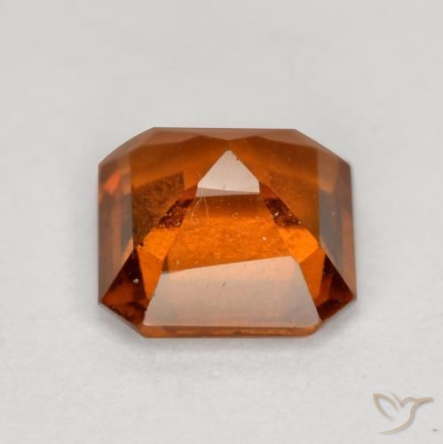 granada hessonita Laranja médio-escuro Natural 1.33ct, Corte Octógono / Esmeralda, VS-SI