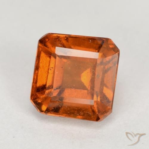 granada hessonita Laranja médio-escuro Natural 1.69ct, Corte Octógono / Esmeralda, VS-SI