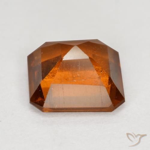 granada hessonita Laranja Médio Natural 1.63ct, Corte Octógono / Esmeralda, VS-SI