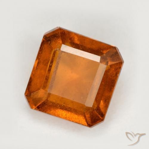 granada hessonita Laranja Profundo Natural 1.60ct, Corte Octógono / Esmeralda, VS-SI