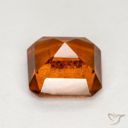 granada hessonita âmbar laranja Natural 1.24ct, Corte Octógono / Esmeralda, VS-SI