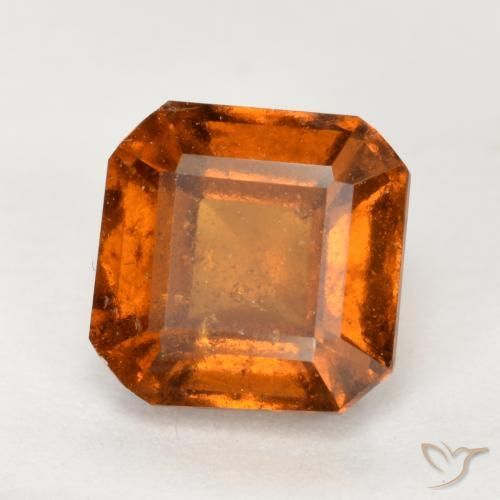 granada hessonita Laranja médio-escuro Natural 1.58ct, Corte Octógono / Esmeralda, VS-SI