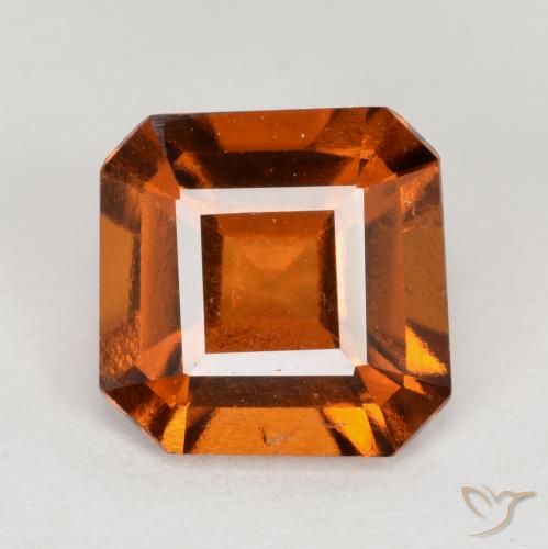 1.51ct Natural Laranja Profundo granada hessonita, Corte Esmeralda, VS