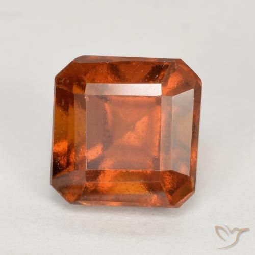 granada hessonita Laranja médio-escuro Natural 1.51ct, Corte Octógono / Esmeralda, VS