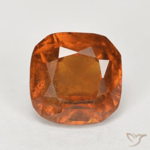 2.41ct Natural âmbar laranja granada hessonita, Almofada, SI
