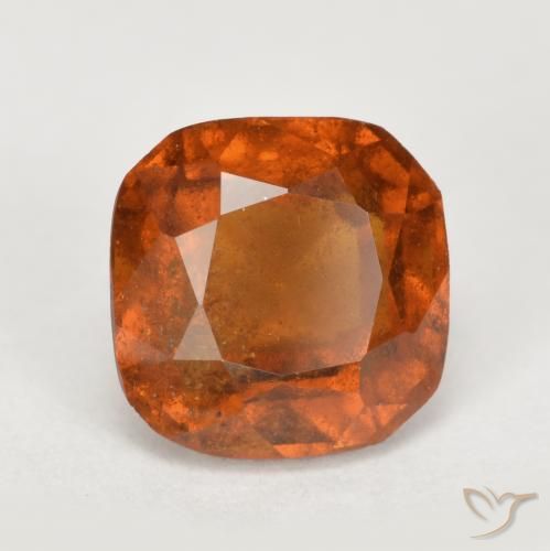 granada hessonita âmbar laranja Natural 2.41ct, Almofada, SI