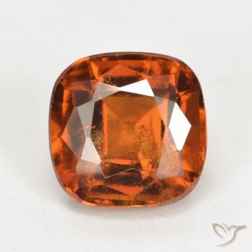 2.42ct Natural fogo laranja granada hessonita, Almofada, VS-SI