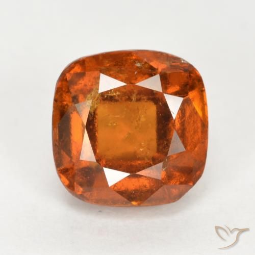2.40ct Natural Laranja médio-escuro granada hessonita, Almofada, SI