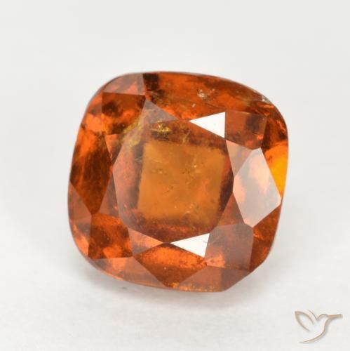 granada hessonita Laranja médio-escuro Natural 2.40ct, Almofada, SI