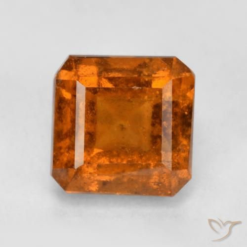 1.39ct Natural Laranja Profundo granada hessonita, Corte Esmeralda, SI