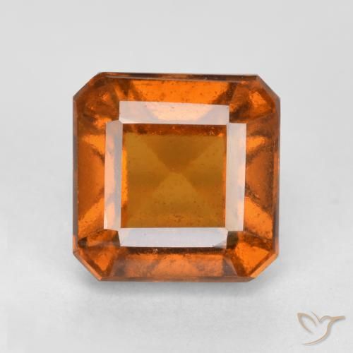 1.87ct Natural Laranja Profundo granada hessonita, Corte Esmeralda, VS