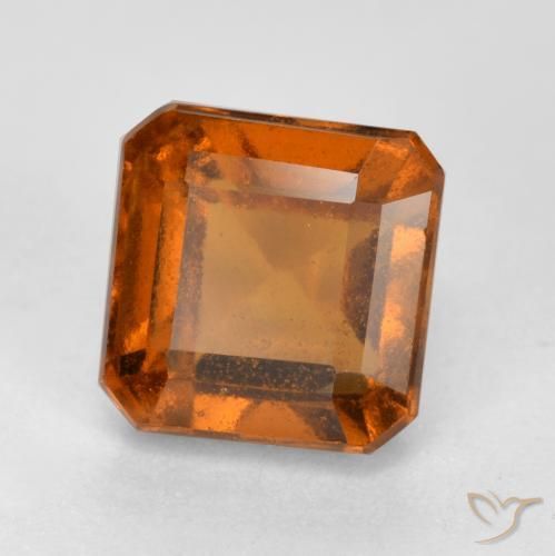 granada hessonita Laranja Profundo Natural 1.87ct, Corte Octógono / Esmeralda, VS