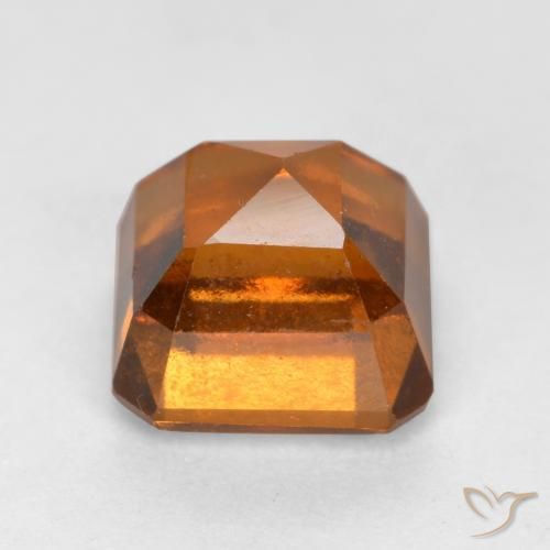 granada hessonita Laranja Profundo Natural 1.87ct, Corte Octógono / Esmeralda, VS