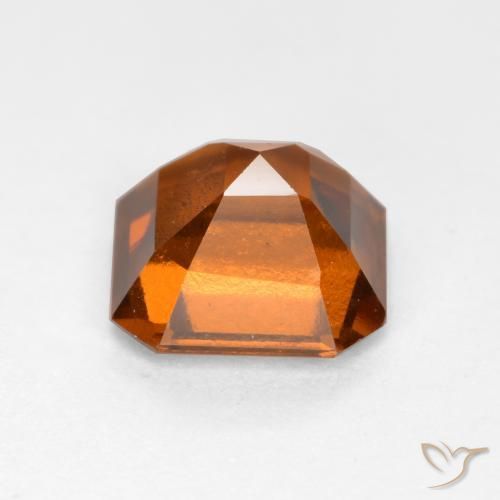 granada hessonita Laranja Profundo Natural 1.65ct, Corte Octógono / Esmeralda, VS