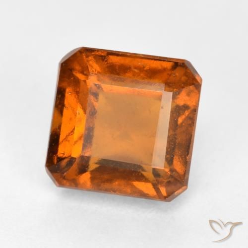 granada hessonita Laranja médio-escuro Natural 1.66ct, Corte Octógono / Esmeralda, VS-SI