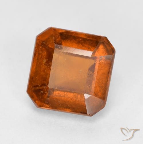 granada hessonita Laranja médio-escuro Natural 1.40ct, Corte Octógono / Esmeralda, VS-SI