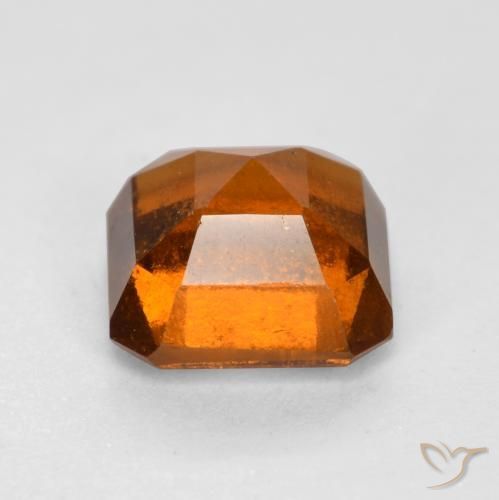 granada hessonita Laranja médio-escuro Natural 1.40ct, Corte Octógono / Esmeralda, VS-SI