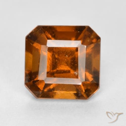 1.46ct Natural Laranja Profundo granada hessonita, Corte Esmeralda, VS
