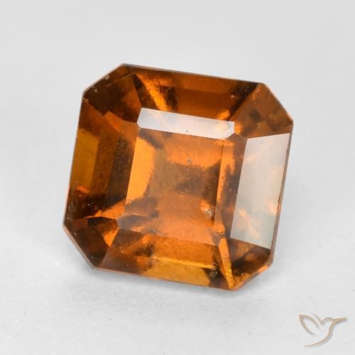 granada hessonita Laranja Profundo Natural 1.46ct, Corte Octógono / Esmeralda, VS