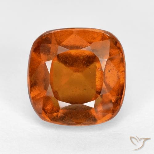 2.42ct Natural Laranja médio-escuro granada hessonita, Almofada, VS-SI