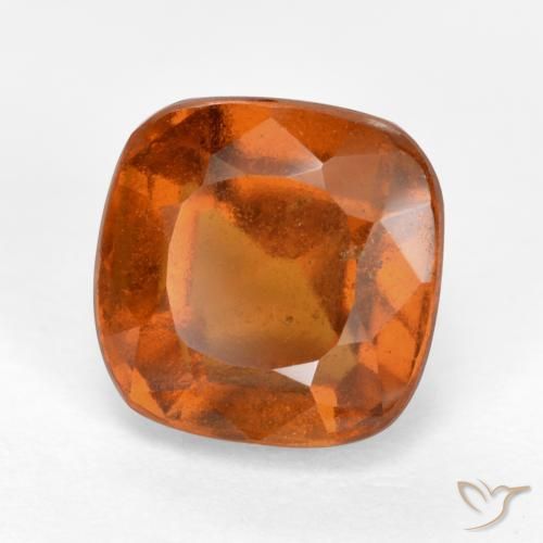 granada hessonita Laranja médio-escuro Natural 2.42ct, Almofada, VS-SI