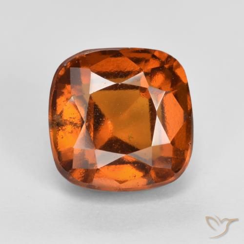 2.46ct Natural Laranja médio-escuro granada hessonita, Almofada, VS-SI