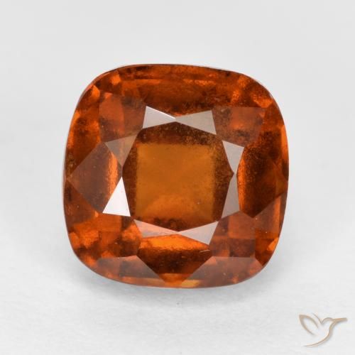 2.34ct Natural laranja avermelhado granada hessonita, Almofada, VS-SI