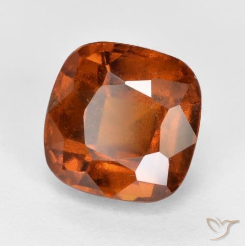 granada hessonita laranja avermelhado Natural 2.34ct, Almofada, VS-SI
