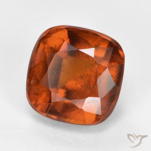 granada hessonita Laranja Profundo Natural 2.42ct, Almofada, VS-SI