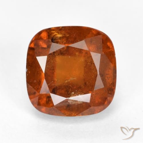 2.40ct Natural laranja avermelhado granada hessonita, Almofada, SI