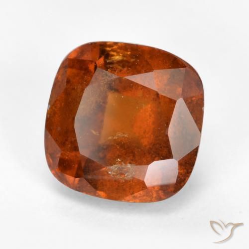 granada hessonita laranja avermelhado Natural 2.40ct, Almofada, SI