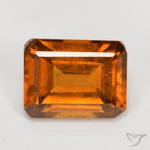 2.13ct Natural Laranja Médio granada hessonita, Corte Esmeralda, VS-SI