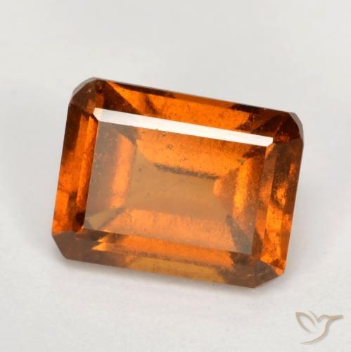 granada hessonita Laranja Médio Natural 2.13ct, Corte Octógono / Esmeralda, VS-SI