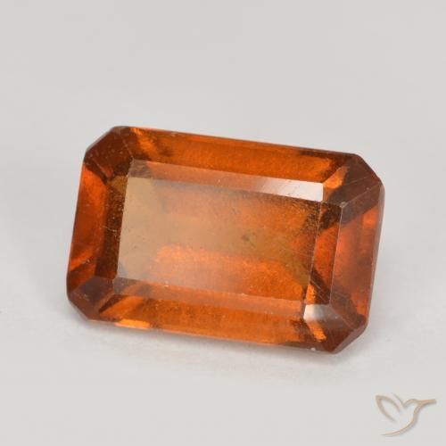 granada hessonita Laranja médio-escuro Natural 2.08ct, Corte Octógono / Esmeralda, VS-SI