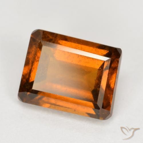 granada hessonita Laranja Profundo Natural 2.12ct, Corte Octógono / Esmeralda, VS