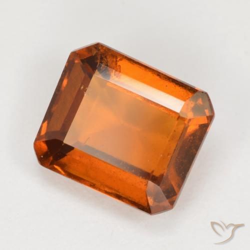 granada hessonita âmbar laranja Natural 2.14ct, Corte Octógono / Esmeralda, VS-SI