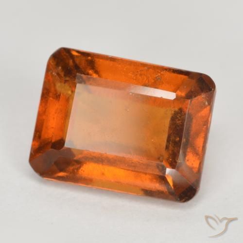 granada hessonita Laranja médio-escuro Natural 2.24ct, Corte Octógono / Esmeralda, VS-SI