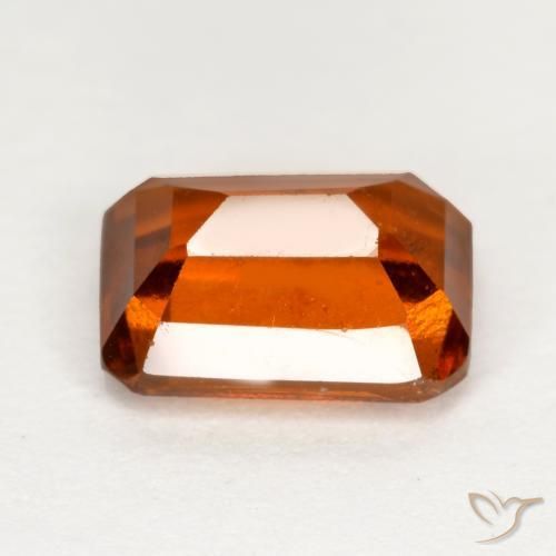 granada hessonita laranja avermelhado Natural 2.06ct, Corte Octógono / Esmeralda, VS-SI