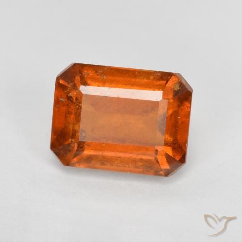 granada hessonita Laranja Médio Natural 2.55ct, Corte Octógono / Esmeralda, SI