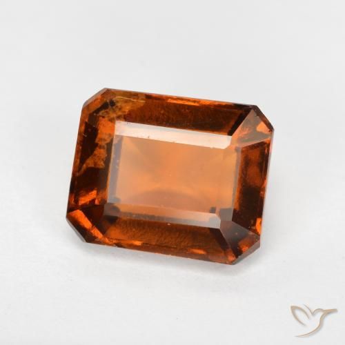 granada hessonita âmbar laranja Natural 2.39ct, Corte Octógono / Esmeralda, VS-SI