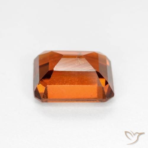 granada hessonita laranja avermelhado Natural 2.14ct, Corte Octógono / Esmeralda, SI